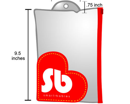 9.5x7&quot; Pantone Slider Zip Lock Plastic Bags , ISO9001 Clear EVA Bag Heat Seal