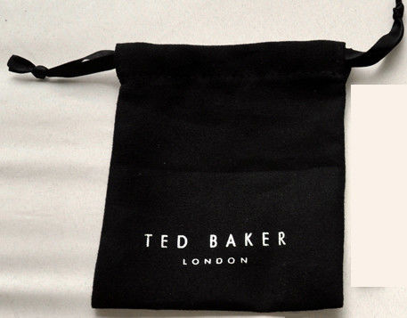 Mini Flocking Suede Jewelry Pouch GOTS , 16cm ISO9001 Drawstring Jewellery Pouches
