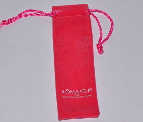ISO9001 SA8000 Jewelry Drawstring Pouch OEM Velour Gift Bags Screen Print