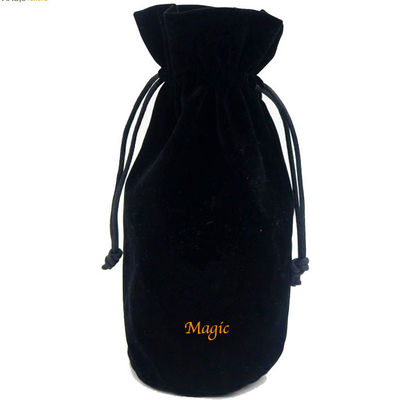 RoHS Flannel Packaging Drawstring Bags Velvet Wine Bottle Bag ISO9000