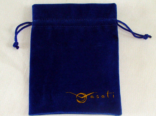 RoHS BSCI Custom Velvet Jewelry Bags , 8x10cm Velvet Drawstring Makeup Bag