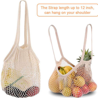 ISO14001 Shopping Net Bag , SA8001 PMS Cotton Mesh Tote Bag 100% Organic