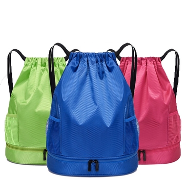 34x42cm Foldable Drawstring Backpack Polyester RPET Material