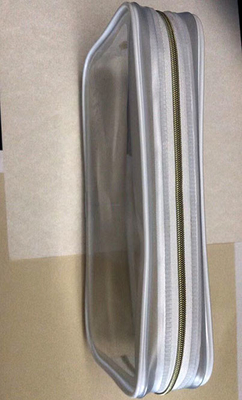 Custom Heat Seal PVC Clear Plastic Makeup Bag With Zipper toiletry packaging