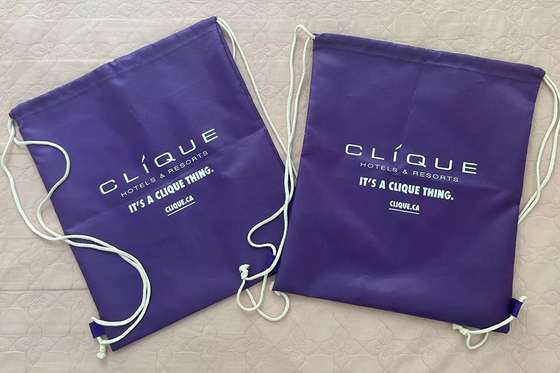 Promotional drawstring backpack bag custom made