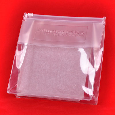 SA8000 0.25mm Clear Plastic Zipper Pouch , ISO14001 EVA Zipper Bag