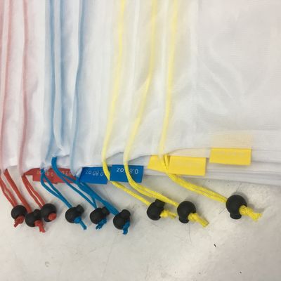 ISO9000 TUV Nylon Mesh Drawstring Bags RPET Produce Bags For Fruits Vegetables