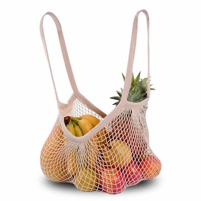 ISO14001 BRC Reusable Cotton Grocery Bags Mesh AQL Tote For Shopping