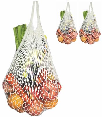 SA8001 40cm Reusable Cotton Grocery Bags Reusable Mesh Shopping Tote ISO14001