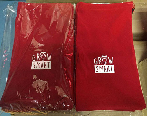 SMETA ISO14001 Packaging Drawstring Bags Custom Logo Printed 1C Velour Velvet Pouch