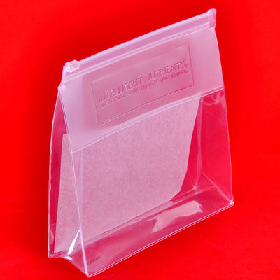 SA8000 0.25mm Clear Plastic Zipper Pouch , ISO14001 EVA Zipper Bag