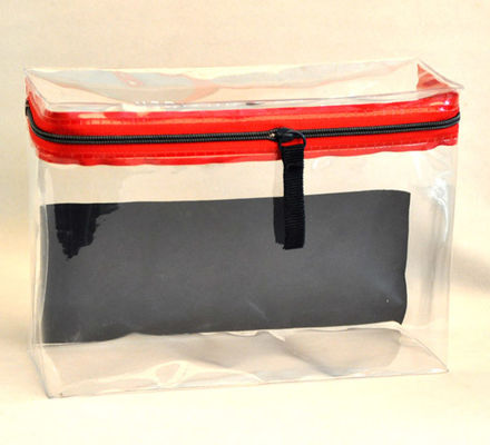 SGS Transparent Cosmetic Pouch , 0.2mm BRC Clear PVC Makeup Bag