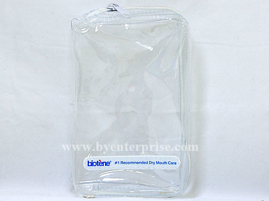 7P Free EN71 Clear PVC Travel Bag Plastic Wash Bag Zipper 0.15mm