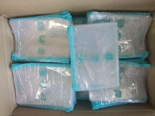 24cm SA8000 EVA Cosmetic Bag , PEVA Clear Zip Makeup Bag Custom LOGO Heat Seal