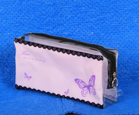0.25mm BRC Clear PVC Travel Bag SMETA For Cosmetic Makeup Storage pouch