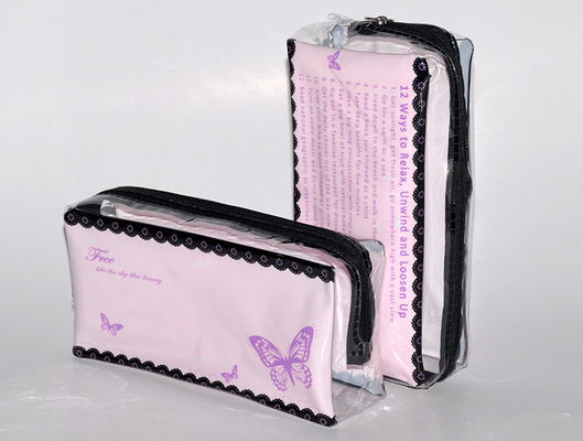 0.25mm BRC Clear PVC Travel Bag SMETA For Cosmetic Makeup Storage pouch
