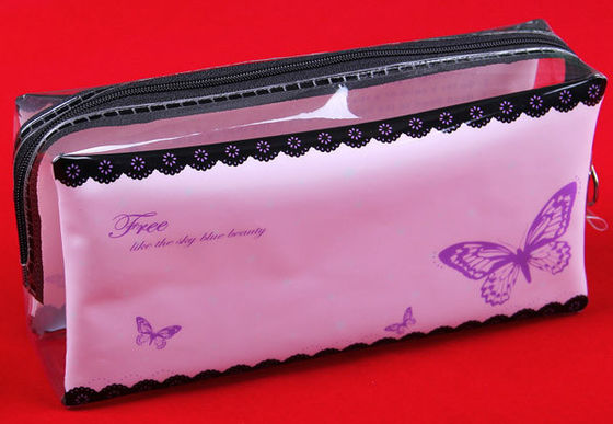 SGS 0.25mm Cosmetic Toiletry Bag Makeup Travel Transparent Clear PVC bags EN71