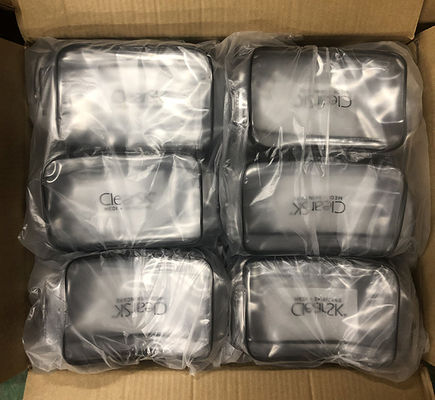 ISO9002 1C Cosmetic Toiletry Bag Square Clear Plastic Zipper Makeup PVC EN71