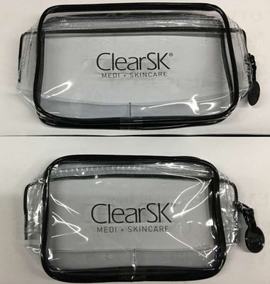 EN71 Clear Cosmetic Pouch , ISO9001 1C Makeup Transparent Bag EVA PVC Zipper