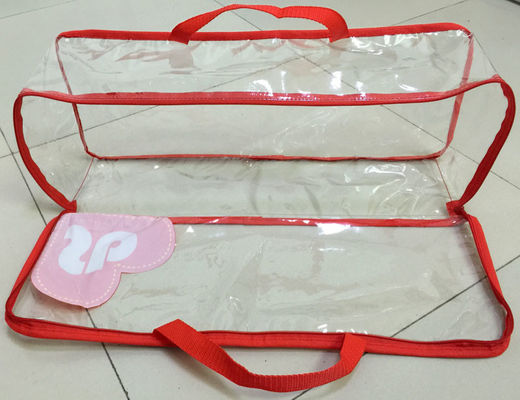 ISO9001 EN71 Cosmetic Toiletry Bag Makeup PVC Zippered 0.15mm