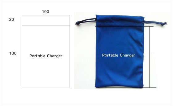 Silkscreen Small Microfiber Sunglasses Bag , TUV Drawstring Glasses Pouch