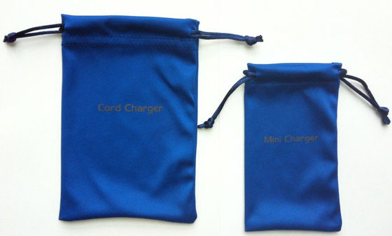 Eco Recycled Microfiber Drawstring Bag , Glasses Microfiber Pouch With Drawstring