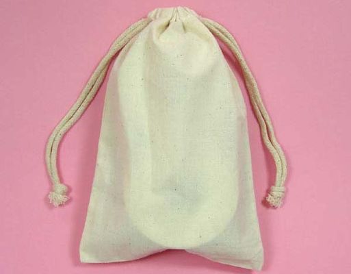 SMETA SEDEX 4P Organic Cotton Drawstring Bags Eco Biodegradable Muslin bag