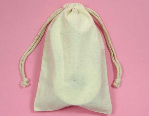 SMETA SEDEX 4P Organic Cotton Drawstring Bags Eco Biodegradable Muslin bag