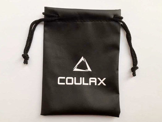 PU Custom Leather Drawstring Pouch OEM , BSCI 10.5cm Jewelry Packaging Pouch