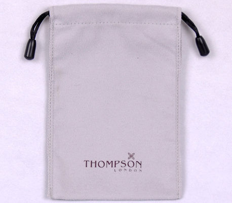 ISO9001 Microfiber Phone Pouch , Drawstring Breathable Pantone Microfiber Sunglass Pouch