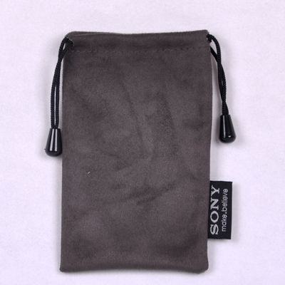 ISO9001 Microfiber Phone Pouch , Drawstring Breathable Pantone Microfiber Sunglass Pouch