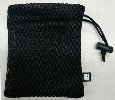 BRC 10cm Small Nylon Mesh Drawstring Bags Packaging TUV With Woven Sewn Label