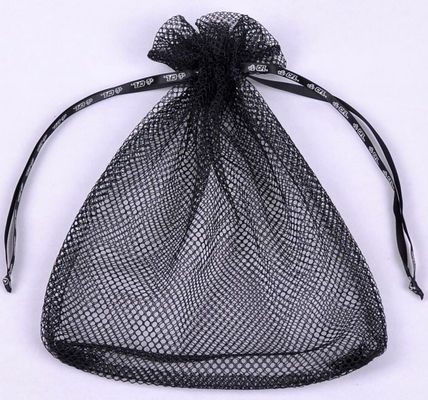 OEM GOTS Netted Drawstring Bag , SGS Drawstring Mesh Gift Bags For Storage