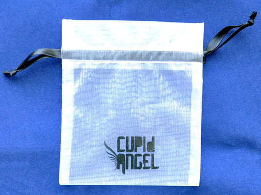 SMETA Recyclable Sheer Organza Bag , TUV Mesh Jewelry Pouches Custom