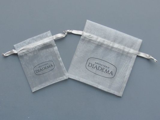 Recyclable Mini Organza Drawstring Bags , ISO9001 SGS Organza Candy Bags