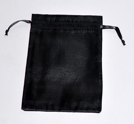 Overlocked 5x7 Promotional Drawstring Bags Gift Silk Satin Pouch