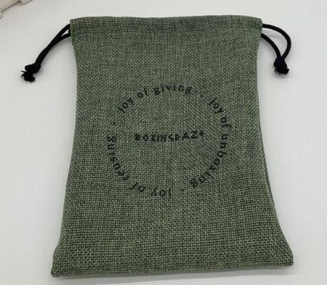 Pantone 50cm Jewelry Drawstring Pouch Linen Jute Burlap Bags Heat Transfer TUV