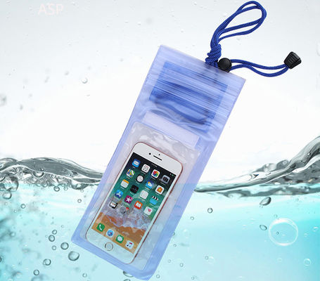 SA8000 Cell Phone Plastic Pouch , TUV 0.3mm Clear Waterproof Phone Bag Non Toxic