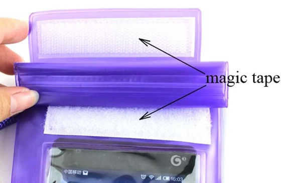 SA8000 Cell Phone Plastic Pouch , TUV 0.3mm Clear Waterproof Phone Bag Non Toxic
