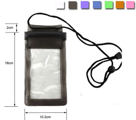 TUV 10.5cm Transparent Mobile Bag PVC , SGS Clear Cell Phone Pouch Non Toxic