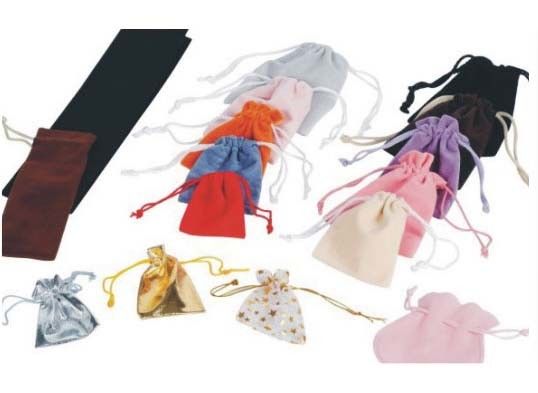1C PMS Jewelry Drawstring Pouch Velvet Jewellery Gift Bag 1 Color BSCI