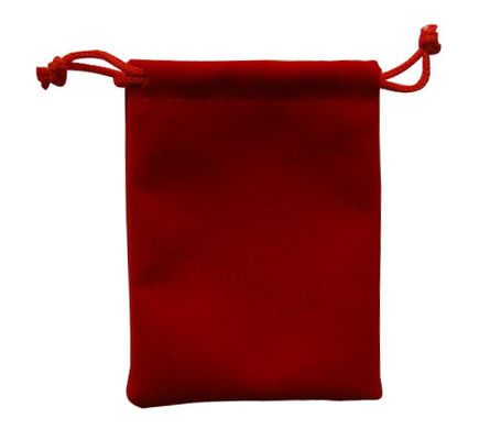 Silkscreen Custom Velvet Pouch , TUV Velour Flannel Drawstring Bag