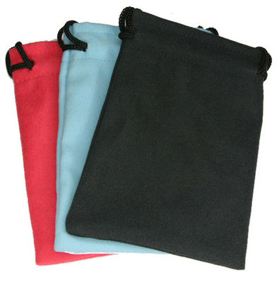 Silkscreen Custom Velvet Pouch , TUV Velour Flannel Drawstring Bag