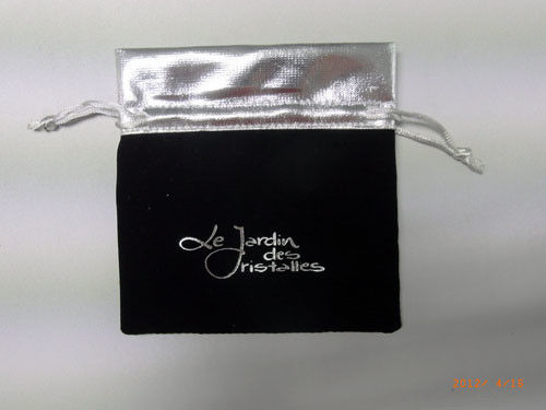 BRC 12.5cm Jewelry Drawstring Pouch Mini Small Black Velvet Bags RoHS Custom Printed