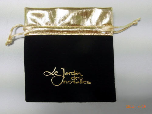 BRC 12.5cm Jewelry Drawstring Pouch Mini Small Black Velvet Bags RoHS Custom Printed