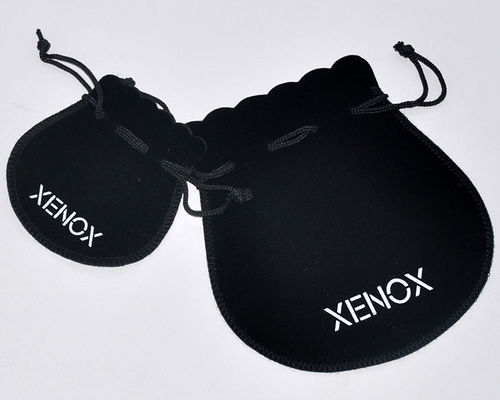 TUV Silkscreen Jewelry Drawstring Pouch Custom Printed Eco Velvet