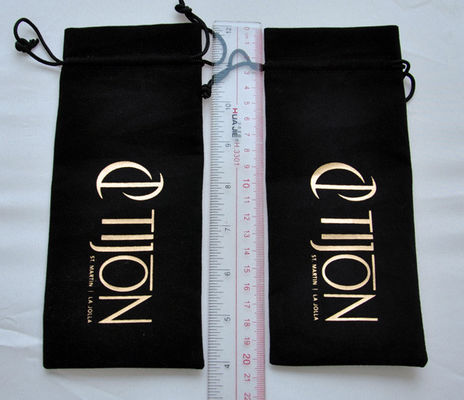 OEM Velvet Favor Bags CDR Artwork , Drawstring TUV Velvet Pen Pouch Laser Print