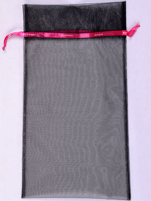 SGS Large Organza Gift Bags , Eco Drawstring Organza Pouch Offset Print