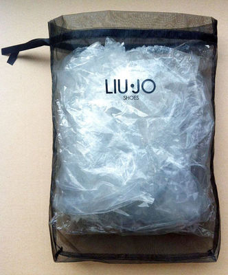 CMYK Organza Drawstring Gift Bags Gravure Offset Print , Ribbon Organza Bag Pouch