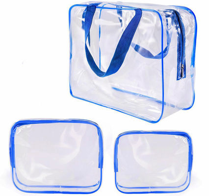 SA8000 0.3mm Clear Cosmetic Pouch , EN71 Transparent Wash Bag AZO Free